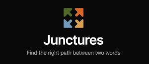 Junctures logo, featuring 4 arrows pointing out diagonally, away from the center